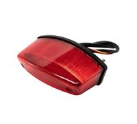 Gtdtixc Motorcycle Rear Light Motorcycle Modified Tail Light Electric Vehicle Rear Taillight LED Brake Warning Fender Small License Plate(Red)