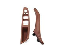 GTDTKGANAK 7PCS Interior Door Window Regulator Panel Trim Leather Pull Handle for BMW 5 Series F10 F11 F18 520-535 Red_Brown Set Interior Door Panel Handle Decorative Covers( Brown 2pcs Set)