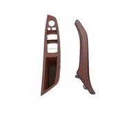 GTDTKGANAK 7PCS Interior Door Window Regulator Panel Trim Leather Pull Handle for BMW 5 Series F10 F11 F18 520-535 Red_Brown Set Interior Door Panel Handle Decorative Covers( Red Brown 2pcs Set)