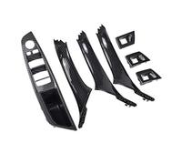 GTDTKGANAK 7PCS RHD Car Interior Door Armrest Handle Panel Trim Cover for BMW 5 Series F10 F11 520 525 Interior Door Panel Handle Decorative Covers