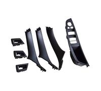 GTDTKGANAK Car Inner Door Pull Handle Trim Cover Black Left & Right for BMW 5 Series F10 F11 520 525 RHD Auto Accessories Interior Door Panel Handle Decorative Covers( Black-7pcs-rhd)