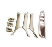 GTDTKGANAK Car Inner Door Pull Handle Trim Cover Black Left & Right for BMW 5 Series F10 F11 520 525 RHD Auto Accessories Interior Door Panel Handle Decorative Covers( Oyster-7pcs-rhd)