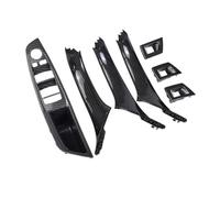 GTDTKGANAK Car Inner Door Pull Handle Trim Cover Black Left & Right for BMW 5 Series F10 F11 520 525 RHD Auto Accessories Interior Door Panel Handle Decorative Covers( Carbon-7pcs-rhd)