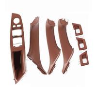 GTDTKGANAK Car Inner Handle Trim Cover for BMW 5 Series F10 F11 520d 525d 530d 535i, Carbon Fiber LHD Interior Door Interior Door Panel Handle Decorative Covers( Model B Redbrown)
