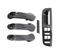 GTDTKGANAK Car Interior Door Handle Cover Switch Bezel for Golf MK4 1998-2004 Carbon Fiber LHD/RHD Interior Door Panel Handle Decorative Covers(Right Hand Drive)