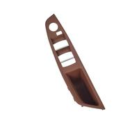 GTDTKGANAK Car Interior Door Handle for BMW F10 F11 520d 520i 2011-2013, Left/Right, Beige/Black Interior Door Panel Handle Decorative Covers( Red Brown-RHD)