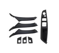 GTDTKGANAK Car Interior Door Handle, Window Switch Cover & Panel for BMW 5 Series F10/F11/F18 520-530 2010-2017 RHD Interior Door Panel Handle Decorative Covers( Black 7pcs)