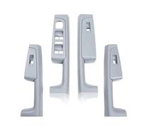 GTDTKGANAK Car Interior Door Handles for Skoda for Superb 2008-2013 Front Rear with Armrest Frame, Switch Control Panel Trim Interior Door Panel Handle Decorative Covers( Grey Set)