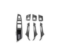 GTDTKGANAK Carbon Fiber Car Interior Door Handle Pull Plate Set (7PCS) for BMW 5 Series F10/F11 Interior Door Panel Handle Decorative Covers(A)
