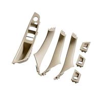 GTDTKGANAK Carbon Fiber Car Interior Door Handle Trim Cover for BMW 5 Series F10 F11 520d 525d 530d 535i Automotive Styling Interior Door Panel Handle Decorative Covers(4 Model A Beige White)