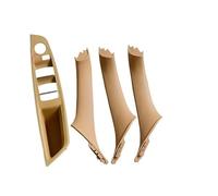 GTDTKGANAK Carbon Fiber Car Interior Door Handle Trim Cover for BMW 5 Series F10 F11 520d 525d 530d 535i Automotive Styling Interior Door Panel Handle Decorative Covers(2 Model A Beige)