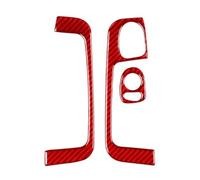 GTDTKGANAK Carbon Fiber Interior Door Handle Trim Sticker Decoration for Fiat 500 2012-2015 Interior Door Panel Handle Decorative Covers( Red)