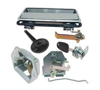 GTDTKGANAK Excavator Accessories for Takeuchi 175/150/160 Cab Door Lock Assembly with Inner & Outer Handles, Cylinder & Block Interior Door Panel Handle Decorative Covers( Assembly)