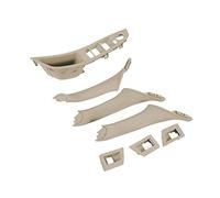 GTDTKGANAK for BMW for F10 2010-2017 LHD Auto Interior Creamy White 7Pcs Car Driver Front Right Armrest Door Handle Pull 1Hole Interior Door Panel Handle Decorative Covers