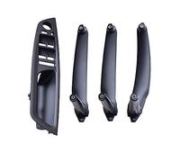 GTDTKGANAK for BMW X5/X6 E70/E71 2007-2013 4PCS/Set Left Hand Driver Door Handle Interior Replacement Parts Interior Door Panel Handle Decorative Covers(RHD Black 4pcs)