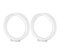 GTDTKGANAK Headlight Cover 2xMotorcycle Black/Chrome Visor Turn Signal Light Lamp Trim W/Rubber For Heritage For Softail For Touring For Road King Headlamp(B)