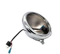 GTDTKGANAK Headlight Cover 5.75 Inch Headlight Bucket For Softail For Sportster For Dyna For Choppers Round 12V 24V LED Headlamp Housing Bracket Headlamp(1pcs chrome)