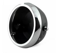 GTDTKGANAK Headlight Cover 7 Inch LED Motorcycle Headlight Cover Headlamp Head Light Shell Lighthouse Side Mount Round Housing Headlamp(Black Chrome)
