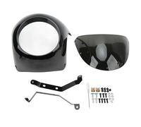 GTDTKGANAK Headlight Cover 7 Inch Motorcycle Headlight Fairing Kit Windshield Universal For Motorbike Headlamp(Gloss Black)