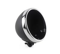 GTDTKGANAK Headlight Cover For Custom 7 Inch Universal Motorcycle Bottom Mount 7" Headlight LED Headlamp Light Bulb Bucket Housing Lighthouse Shell Headlamp(Matte Black)