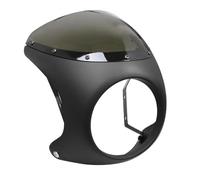 GTDTKGANAK Headlight Cover Motorcycle Universal 7inch Headlight For Sportster For Bobber For Touring Handlebar Fairing Windshield Kits Headlamp(Matte Black-Smoke)