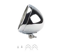 GTDTKGANAK Headlight Cover Universal Motorcycle 7" Headlight LED Headlamp Light Bulb Bucket Housing For Custom Bobber 7 Inch Lighthouse Shell Headlamp(Chrome)