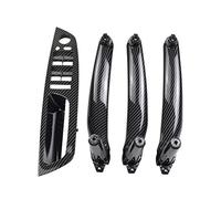 GTDTKGANAK Inner Door Handle Set for BMW X5/X6/E70/E71 2007-2013, 4PCS, Left Hand Driver Pull Handles, Auto Interior Replacement Parts Interior Door Panel Handle Decorative Covers( Carbon 4pcs Lhd)
