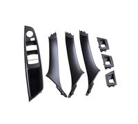 GTDTKGANAK Interior Door Handle Armrest & Window Switch Panel Set for BMW 5 Series F10 F11 F18 520i 523i 525i 528i 535i Upgraded New Interior Door Panel Handle Decorative Covers( Black-7pcs)