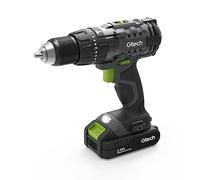Gtech CCD001 Cordless Combi Drill | 2500mAh 20V Li-ion Battery | 2-Gear 21 Torque Settings | LED Headlight | 9pc Drill Set