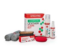 Gtechniq Leather Care Kit for Cars, 6-Piece | Protects Leather Seats, Dash, Steering Wheel, Sofas, Bags & Shoes from Stains, Dirt and UV Rays, Restores Leather's Natural Finish, Accessories Included