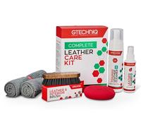 Gtechniq Leather Protector Kit for Cars, 6-Piece Interior Car Leather Cleaner Kit with UV Protection, Stain Remover, Cloth, Foam Applicator and Brush in an Easy to Store Box