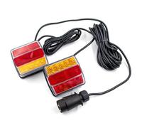 GTEEW Stop Rear Light 1 Set 12V 24V 10m Rear Towing Tail Light Trailer 7 Pin Universal Brake Stop Lamp License Number Plate Reflector