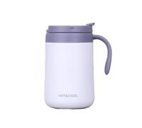 Gteller 17oz Stainless Steel Coffee Mug, Double Wall Insulated Vacuum Mug with Lid and Handle Keeping Beverage hot and Cold (White 500ml)