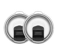 Gteller 2 Pack Magnetic Slider Replacement Lid for 20 oz 30 oz Tumbler,Sliding Closure Slip Cover Spill Proof Splash Resistant (20oz Black)