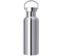 Gteller Stainless Steel Vacuum Insulated Water Bottle 34/25/20/17/12oz 18/8 for Hot and Cold Drinks, Double Walled, Leak Proof (Silver(17oz))