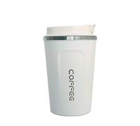Gteller Stainless Travel Mug, Double Wall Stainless Steel Insulated Vacuum Tumbler with Lid (White, 13oz)
