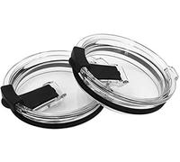 Gteller Tumbler Replacement Lid for 20 oz, 30 oz Tumbler - Splash Resistant, Leak Spill Proof and Straw Friendly (30 oz Black)