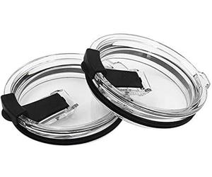 Gteller Tumbler Replacement Lid for 20 oz, 30 oz Tumbler - Splash Resistant, Leak Spill Proof and Straw Friendly (30 oz Black)