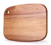 Gtencemen Large Acacia Wood Cutting Boards for Kitchen with Hanging - Big Wooden Cutting Board for Vegetables, Bread, Steak, Meat, Cheese, Charcuterie - BPA Free, 14" x 11"