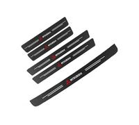 GTFRFD 5pcs Car Door Sill Protector, for Mitsubishi ASX 2014-2018 Carbon Fiber Stickers Door Sill Scuff Plate Cover Door Steps Decorative Accessories