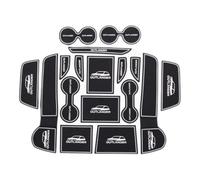 GTFRFD Rubber Anti-slip Mat Door Groove Cup Phone Pad Gate Slot Coaster Interior Accessories for Mitsubishi Outlander 2013-2018,A