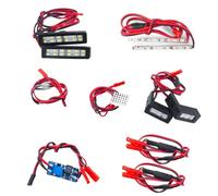 GTFRUQAS For Limitless F1 1/7 Front Rear Lights Spotlight Taillight Lamp Bar RC Crawler Car Upgrade Accessories Replacement Parts RC Car Light Bar Kit