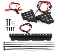 GTFRUQAS For Losi 5IVE-T 2.0 1/5 Front Rear Light Headlights Taillights RC Model Car Upgrade Parts Replacement Accessories RC Car Light Bar Kit