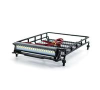 GTFRUQAS For SCX10 CC01 For MN D90 D91 D99 MN90 For MN99S 1/14 1/12 1/10 For Universal Roof Racks With Light RC Crawler Car Upgrade Accessories RC Car Light Bar Kit(B)