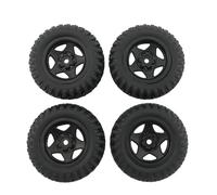 GTFRUQAS For SY1201 SY1202 SY1203 SY1204 1/12 4Pcs 70mm For Rally Car Rubber Tire Tyre Wheel RC Upgrade Parts Accessories Replacement Repair RC Car Accessories(Black)