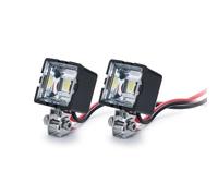 GTFRUQAS For TRX4 For TRX6 For Axial For SCX10 For Wraith 1/10 1Pair Lights Headlights Spotlight DC 5-7.4V RC Crawler Car Parts RC Car Light Bar Kit(Square Light)
