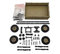 GTFRUQAS For WPL B14 B24 B16 B36 4WD 6WD DIY Modified For Climbing Off-road Truck Suspension 4 Wheel Trailer Upgrade Vehicle Model Parts RC Car Accessories(Yellow)