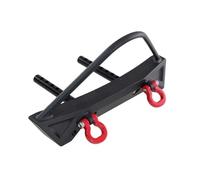 GTFRUQAS Rc Bumper Parts Compatible With MN For MN128 1/12 Rc Car Upgrade Accessories Parts Aluminum Alloy Front Bumper Crash Belt Winch Hole(Black)