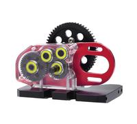 GTFRUQAS RC Car Center Gearbox Compatible With Axial SCX10 III II TRX4 Upgrades For LCG 2 Low Transmission Gearbox With Delrin Skid 1/10 RC Crawler(Red)