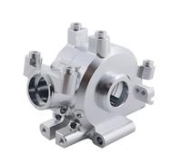 GTFRUQAS RC Car Center Gearbox Compatible With Losi For Baja For Rock For Rey Metal Front Gear Box Housing Gearbox Case Bulkhead 1/10 RC Car Model Upgrade Parts(Silver)